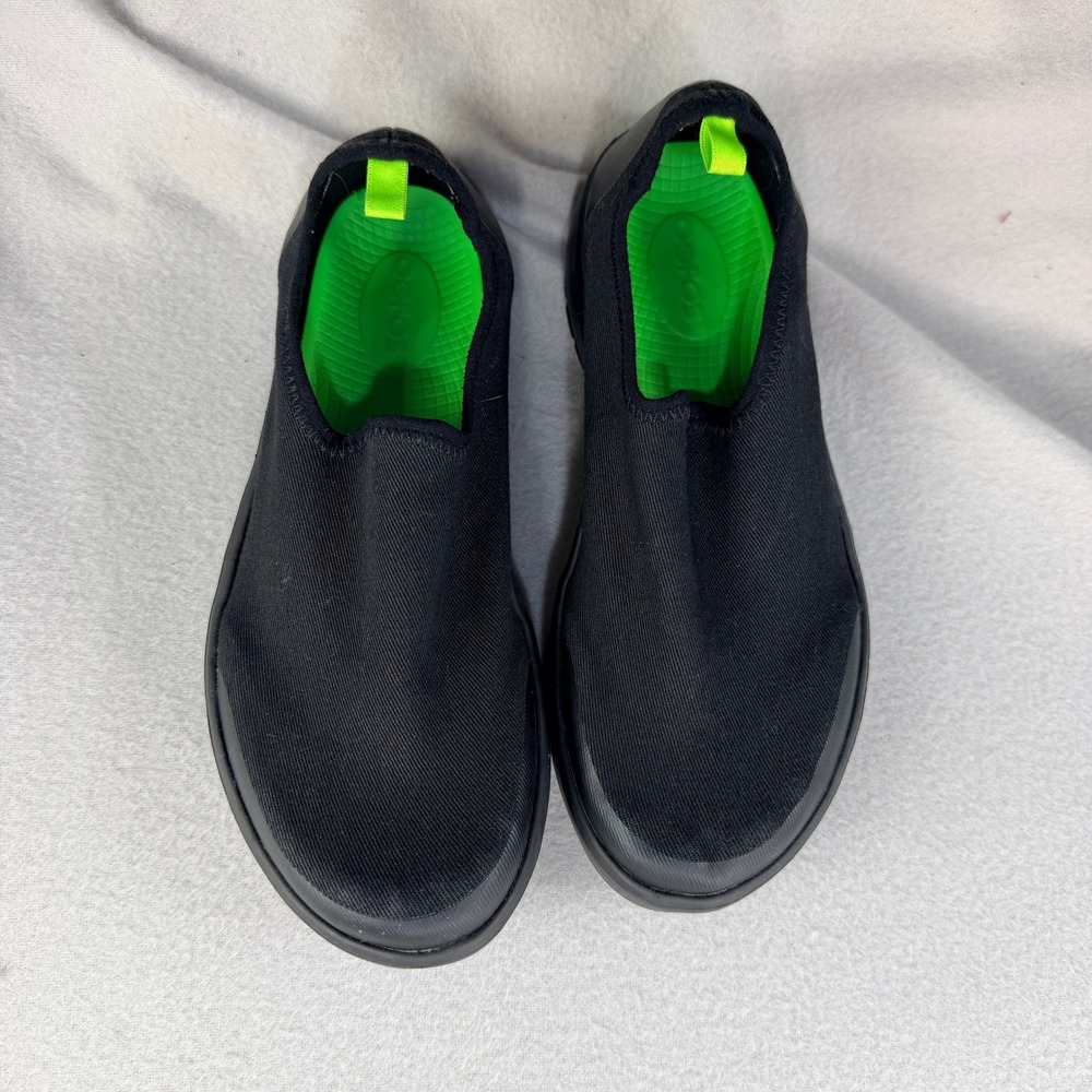 Oofos OOmg Low Black Recovery Slip On comfort Shoes Womens 8 EU 39